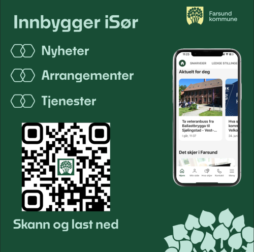 QR-kode for å laste ned appen